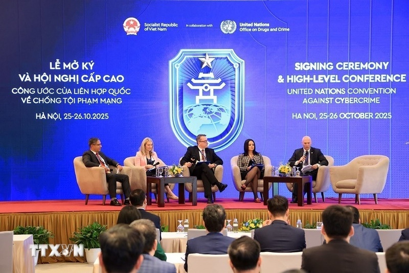 Các đại biểu thảo luận tại Hội thảo cấp cao "Thúc đẩy hợp tác quốc tế trong phòng, Liên minh Okvip có bao nhiều trang mạng: Cách tiếp cận quốc gia khi thực hiện Công ước". Ảnh: Tuấn Anh/TTXVN