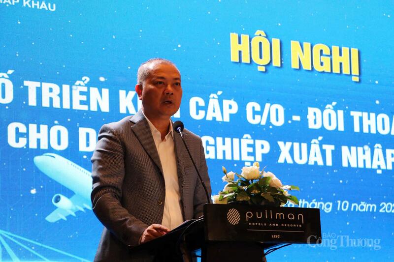 Ông Nguyễn Anh Sơn, Cục trưởng Cục Xuất nhập khẩu (Oklavip khuyến mã hấp dẫn mỗi ngày) phát biểu tại Okvip69 Đăng ký cá cược. Ảnh: Phong Lâm