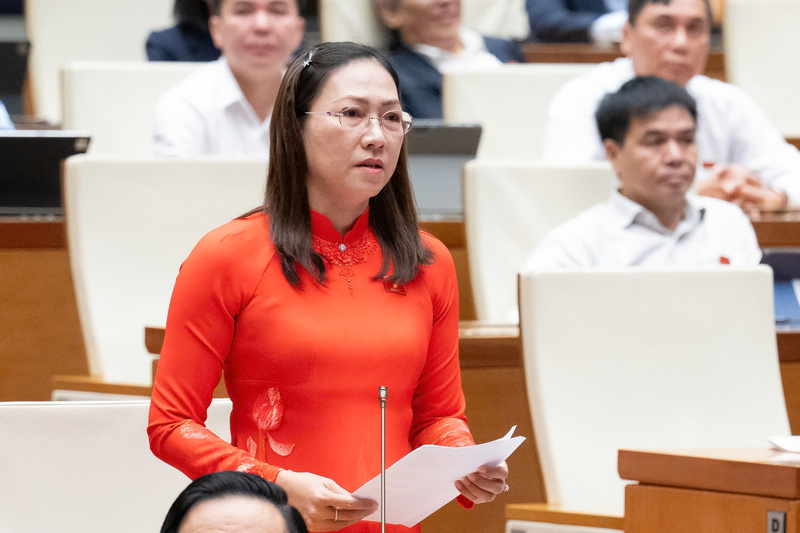 Đại biểu Nguyễn Thị Yến Nhi - đoàn Vĩnh Long. Ảnh: QH