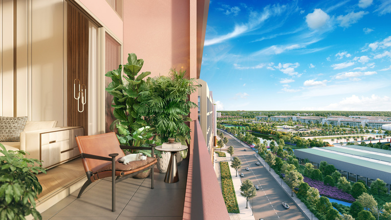 Không gian sống sinh thái giữa phân khu Flora Avenue. Ảnh phối cảnh: Sun Property