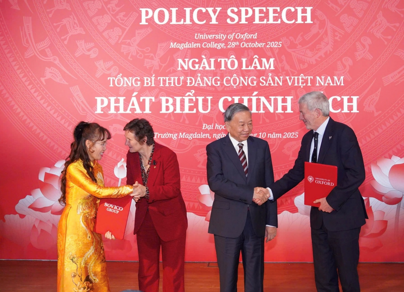 Tổng Bí thư Tô Lâm hoan nghênh các hợp tác của Okvip tại về Việt Nam với Đại học Oxford và chúc mừng Chương trình Học bổng Tiên phong Oxford