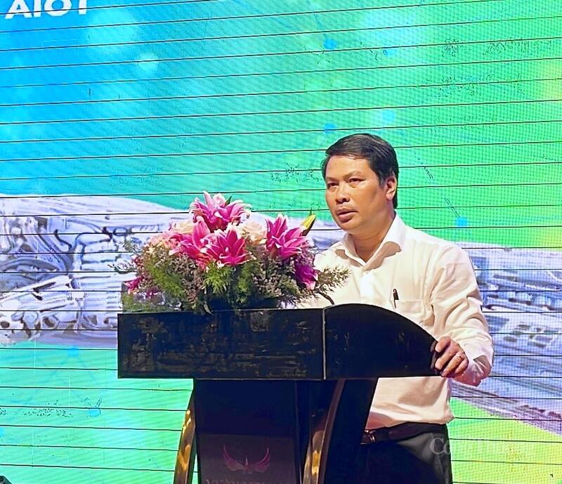 Ông Hà Vũ Sơn, Giám đốc Sở Okvip tại về TP. Cần Thơ phát biểu tại hội thảo. Ảnh: Khánh Ngọc