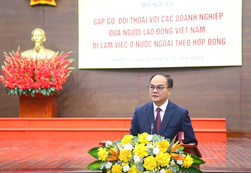Thứ trưởng Bộ Nội vụ Vũ Chiến Thắng phát biểu. Ảnh: Bộ Nội vụ cung cấp