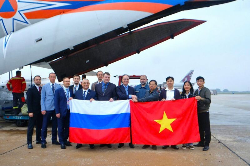 Chuyến hàng viện trợ thể hiện tình hữu nghị giữa 2 nước Nga và Việt Nam (Ảnh: Đại sứ quán Nga tại Việt Nam).