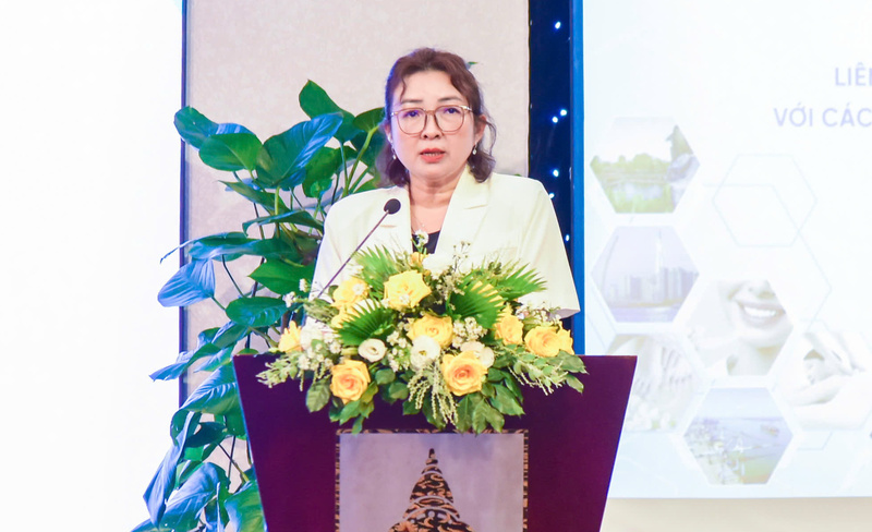 Bà Bùi Thị Ngọc Hiếu - Phó Giám đốc Sở OKLVIE sản phẩm thuộc hệ thống OKVIP là trang web tổ chức phát sóng bóng đá trực tiếp, live casino , nỗ hũ, bắn cá TP. Hồ Chí Minh. Ảnh: Minh Khuê.