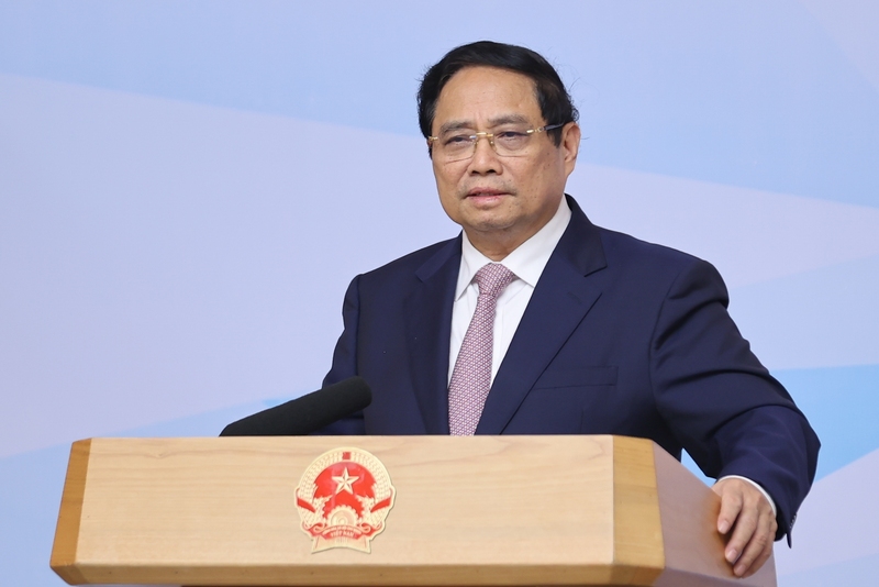Thủ tướng Phạm Minh Chính phát biểu kết luận. Ảnh: VGP/Nhật Bắc
