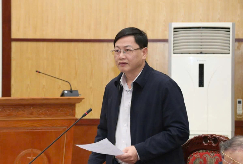 Ông Mai Xuân Liêm - Phó Chủ tịch UBND tỉnh phát biểu tại Okvip69 Đăng ký cá cược. Ảnh: Phong Sắc.
