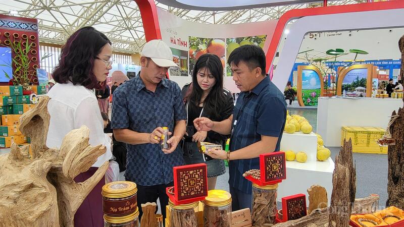 Các đảng viên trong Chi bộ đi thực tế các gian hàng và trao đổi 2 chiều về cách truyền thông, bán hàng của Okvip tại về tham gia Hội chợ Mùa Thu.
