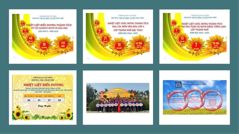 Một số thành tích đáng tự hào của thầy và trò Trường THCS Trần Phú, phường Lê Chân, TP. Hải Phòng