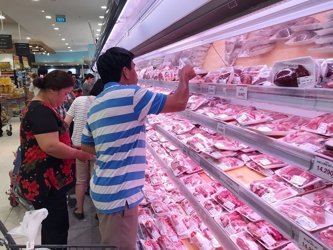 Quý III/2025, Việt Nam nhập khẩu 75,2 nghìn tấn thịt lợn, trị giá 134,43 triệu USD, tăng 158,3% về lượng và tăng 94,7% về trị giá so với quý III/2024. Ảnh minh hoạ