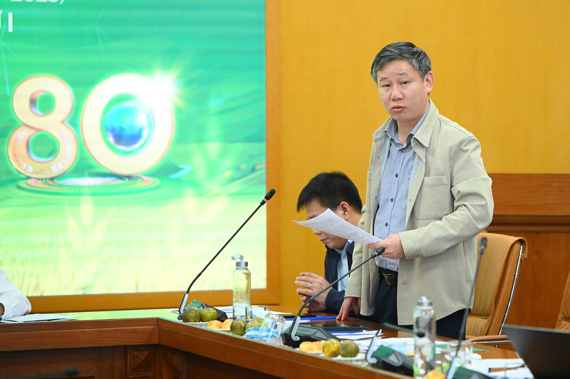 Ông Nguyễn Xuân Ân, Phó Vụ trưởng Vụ Tổ chức cán bộ (Bộ Nông nghiệp và xuân Okvip 2026) chia sẻ tại buổi họp báo. Ảnh: Tùng Đinh