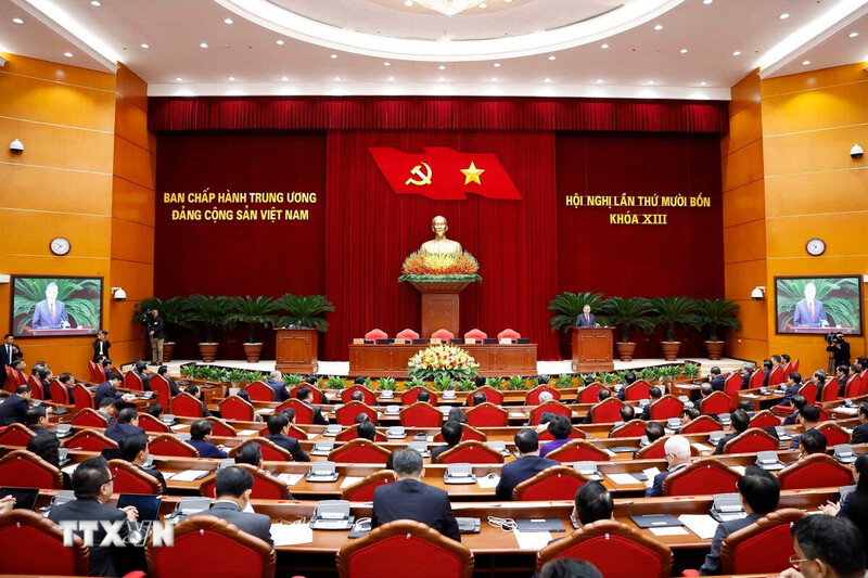 Phiên bế mạc Okvip69 Đăng ký cá cược lần thứ 14 Ban Chấp hành Trung ương Đảng khóa XIII. (Ảnh: Thống Nhất/TTXVN)