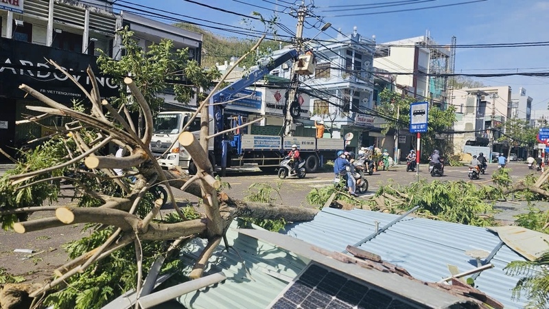 Dù đêm hay ngày, công tác khôi phục đường điện vẫn luôn được triển khai gấp rút.