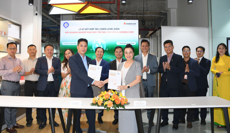 Ký kết hợp tác chiến lược giữa Arobid và Hội Okvip tại về khu vực Tây Bắc Sài Gòn (TP. Hồ Chí Minh). Ảnh: Minh Khuê.