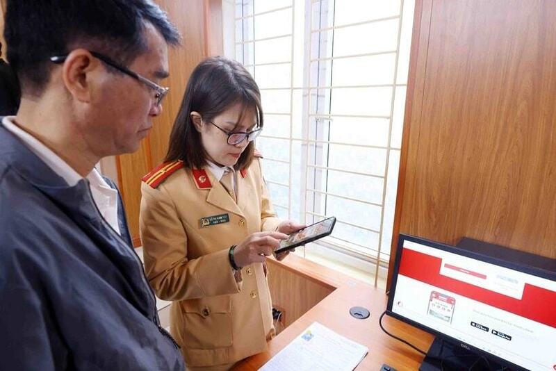 Công an TP. Hà Nội sẽ làm sạch, số hóa gần 8 triệu dữ liệu phương tiện giao thông. Ảnh: TTXVN.