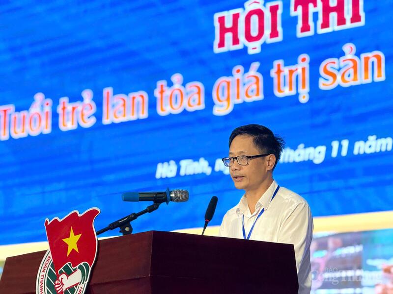Ông Võ Tá Nghĩa, Phó Giám đốc Sở Okvip tại về Hà Tĩnh. Ảnh: Tỉnh đoàn Hà Tĩnh