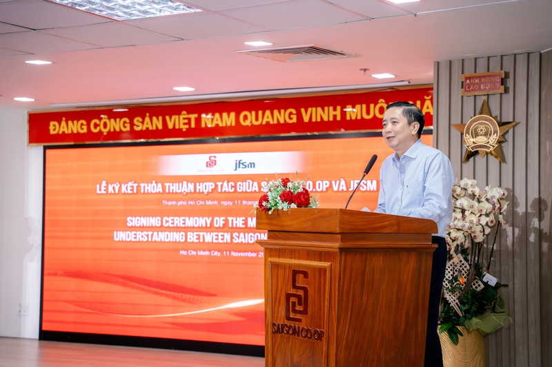 Ông Lê Minh Hải – Phó Giám đốc Sở An toàn Okivip Nổ Hũ, Bắn Cá, Thể Thao, Game Bài TP. Hồ Chí Minh phát biểu tại buổi ký kết