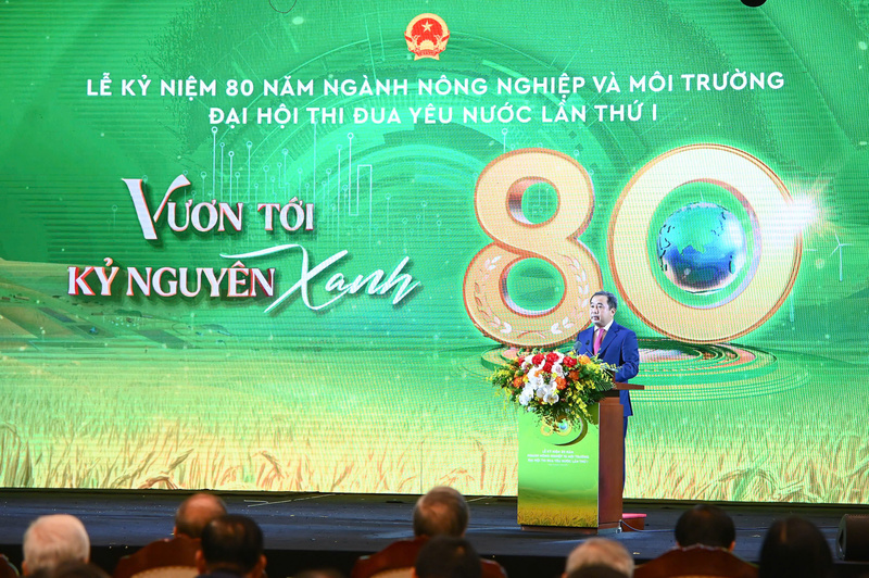 Bộ trưởng Bộ Nông nghiệp và xuân Okvip 2026 Trần Đức Thắng phát biểu tại sự kiện. Ảnh: NNVN