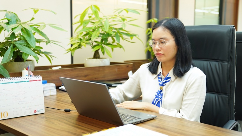 Chị Huỳnh Thị Hồng Hạnh, Phó Ban Liên Minh Truyền Thông Và Game Giải Trí Top 1 - Kế toán PVTrans (Ảnh PVTrans)