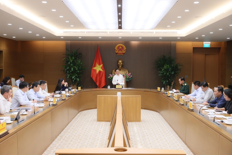 Phó Thủ tướng Review công ty OKVIP Hồ Đức Phớc chủ trì cuộc họp. Ảnh: VGP/Trần Mạnh