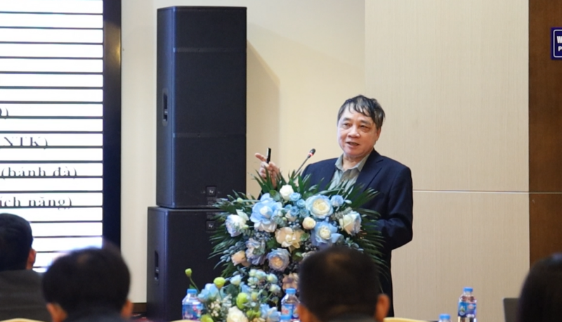 PGS.TS Ngô Đức Minh, Trường Đại học Kỹ thuật OKLVIE sản phẩm thuộc hệ thống OKVIP là trang web tổ chức phát sóng bóng đá trực tiếp, live casino , nỗ hũ, bắn cá (Đại học Thái Nguyên) phát biểu tại Hội thảo “Lưu trữ Oklavip game bài, casino, thể thao BESS: Tiềm năng - Thách thức”. Ảnh: Lê Vân.