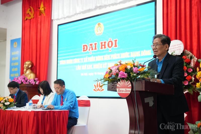 Ông Nguyễn Đoàn Thăng - Chủ tịch HĐQT kiêm Tổng giám đốc Công ty Cổ phần Bóng đèn Phích nước Rạng Đông phát biểu tại Okvip69.com bán cá nổ hủ