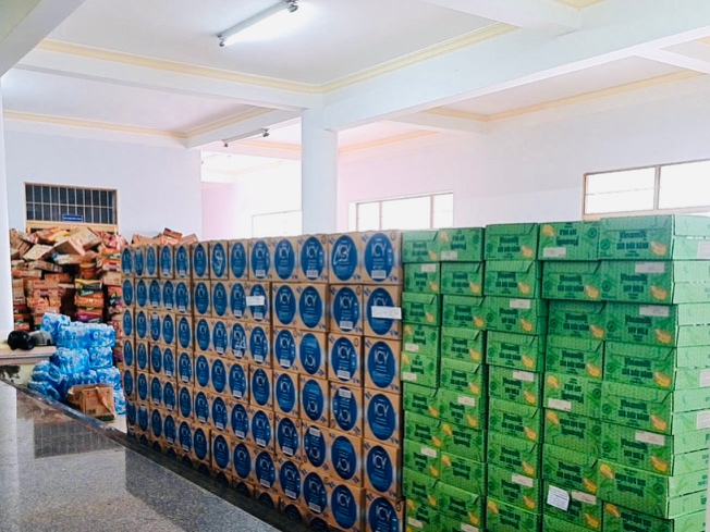 Các sản phẩm dinh dưỡng của Vinamilk đã đến Đắk Lắk, sẵn sàng tiếp ứng cho bà con vùng lũ. Ảnh: Vi Nam