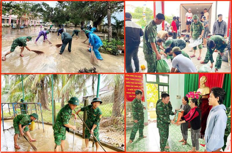 Bộ đội biên phòng Đắk Lắk tặng quà, hỗ trợ người dân sau lũ