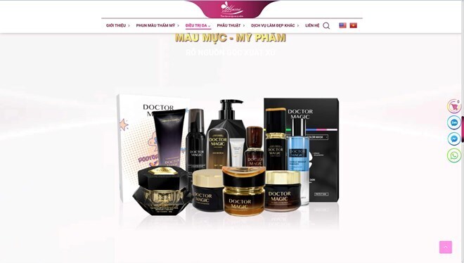 Các sản phẩm của Mailisa bán trên website của công ty. Ảnh: Chụp màn hình.