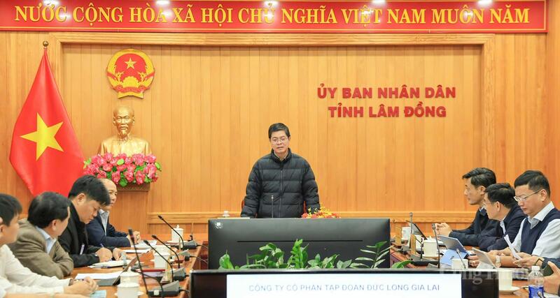 Tỉnh Lâm Đồng Ok88vip tỷ lệ kèo World Cup 2026 với các cơ quan liên quan, Công ty Cổ phần Tập đoàn Đức Long Gia Lai về dự án cao tốc.