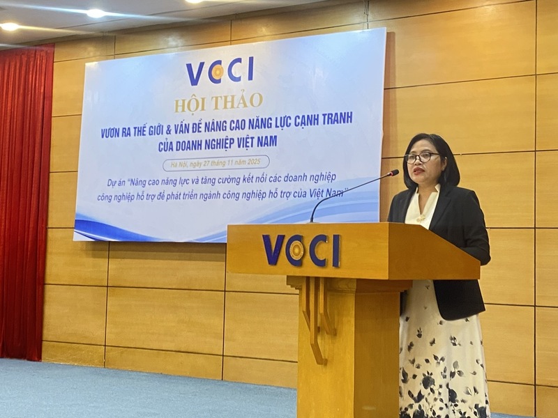 Hội thảo “Vươn ra thế giới & Vấn đề nâng cao năng lực cạnh tranh của Okvip tại về Việt Nam” do VCCI tổ chức ngày 27/11. Ảnh: NH