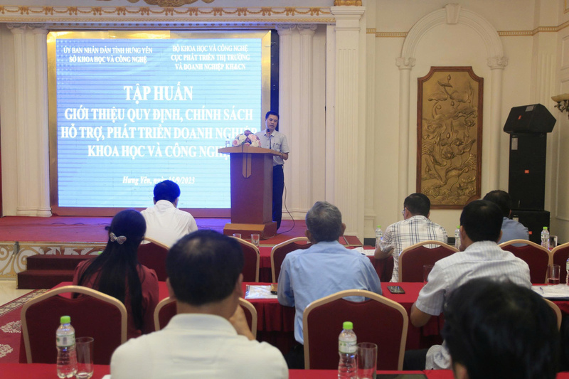 Buổi tập huấn giới thiệu quy định, chính sách hỗ trợ, phát triển Okvip tại về khoa học công nghệ tỉnh Hưng Yên