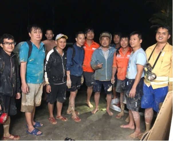 Lực lượng trực tiếp sản xuất của công ty tại Nhà máy Thủy điện Sông Bung 4 sau khi vượt qua các điểm chia cắt.