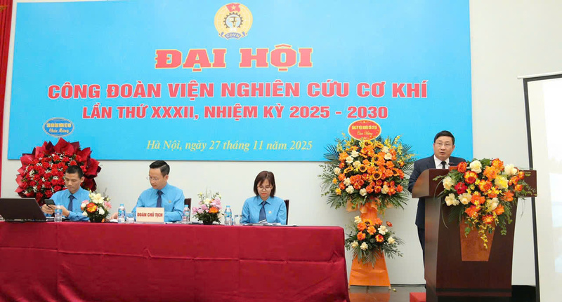TS. Phan Đăng Phong, Viện trưởng Viện Nghiên cứu Cơ khí phát biểu.