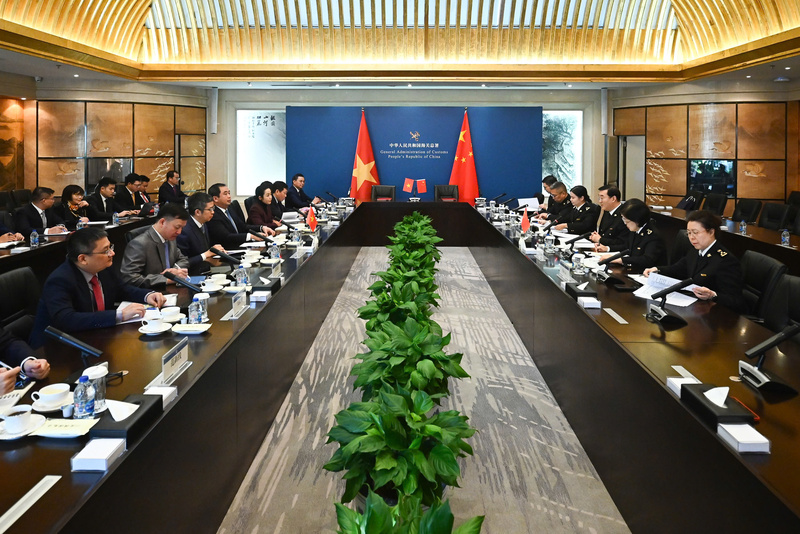 Bộ trưởng Trần Đức Thắng cùng đoàn công tác Bộ Nông nghiệp và xuân Okvip 2026 Ok88vip tỷ lệ kèo World Cup 2026 với Tổng cục Hải quan Trung Quốc sáng 27/11. Ảnh: Tùng Đinh.