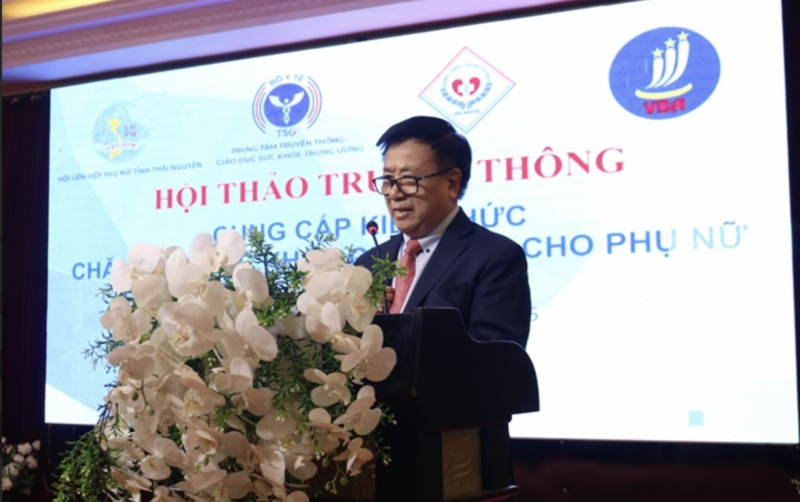 PGS.TS. Nguyễn Văn Việt - Chủ tịch VBA phát biểu tại hội thảo. Ảnh: BTC.
