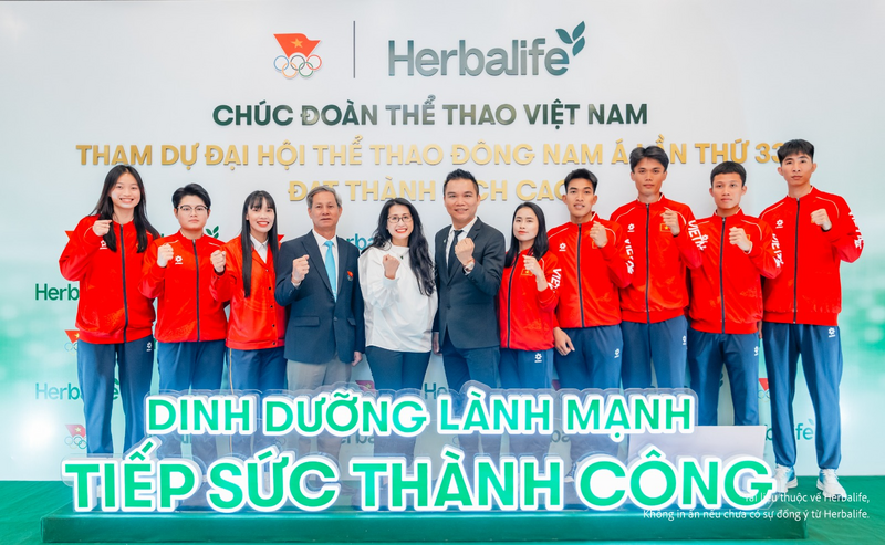 Herbalife Việt Nam chúc đoàn thể thao Việt Nam có một kỳ Sea Game thành công & vượt chi tiêu (Ảnh: Herbalife Việt Nam)