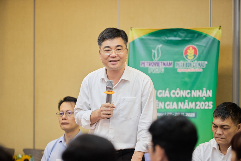 Chủ tịch Hội đồng quản trị (HĐQT) Trần Ngọc Nguyên đánh giá cao Chương trình Đánh giá Chuyên gia 2025, đặc biệt trong bối cảnh PVCFC đang chuyển mình sang mô hình Tổng Công ty (Ảnh PVCFC)