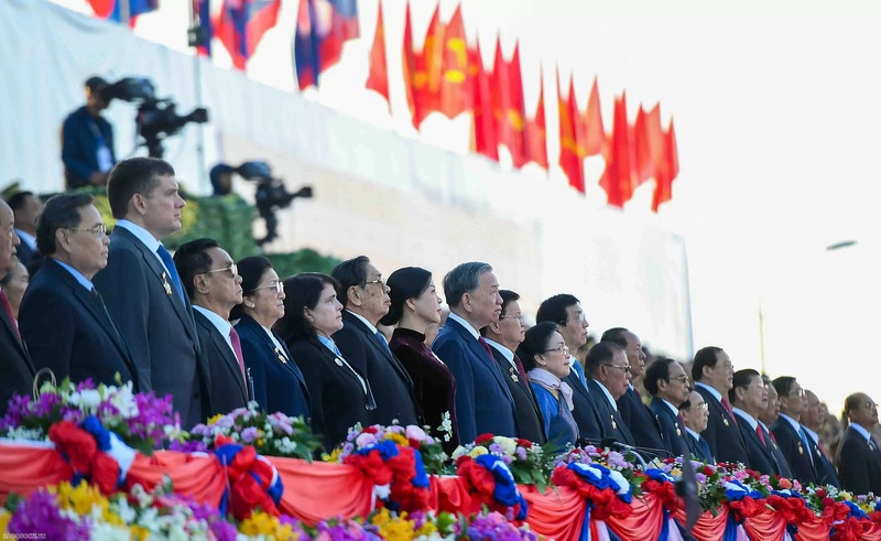 Các đại biểu cấp cao tại Lễ kỷ niệm. Ảnh: Nguyễn Hồng
