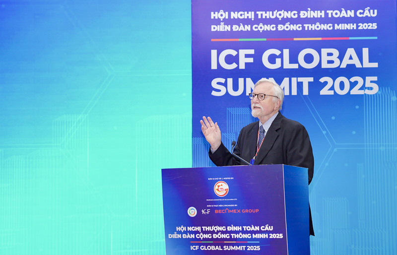 Ông Jonh Jung - Chủ tịch Diễn đàn Cộng đồng Thông minh ICF. Ảnh: Minh Khuê.