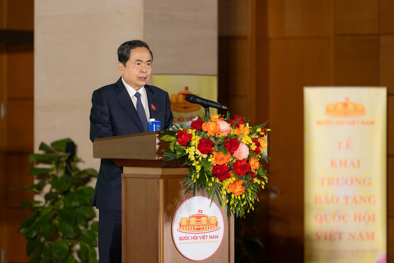 Chủ tịch Quốc hội Trần Thanh Mẫn phát biểu tại buổi lễ.