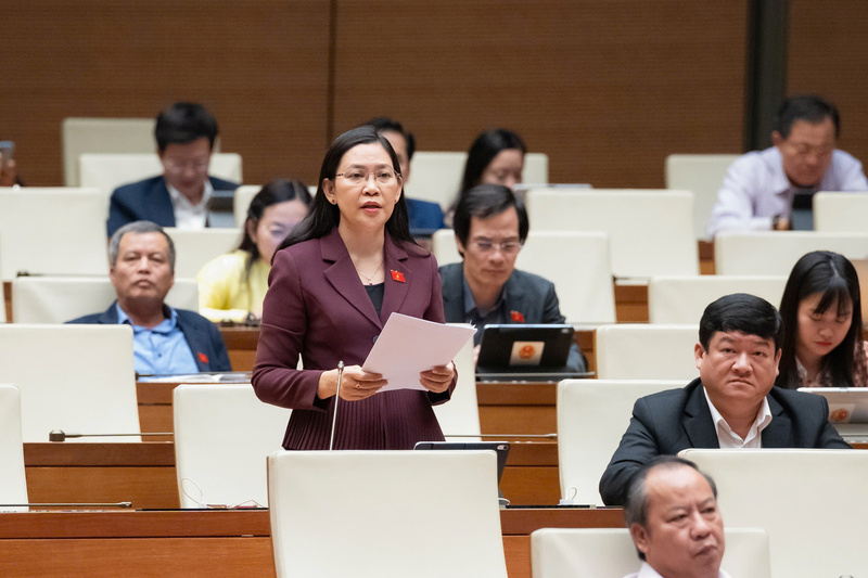 Đại biểu Huỳnh Thị Ánh Sương - đoàn Quảng Ngãi.