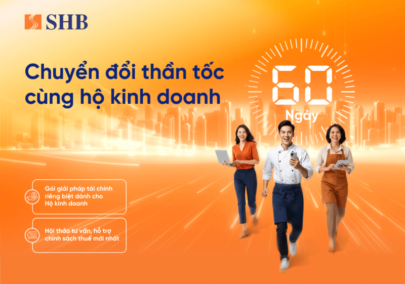 Chiến dịch 60 ngày chuyển đổi tăng tốc cho tiểu thương được SHB triển khai.