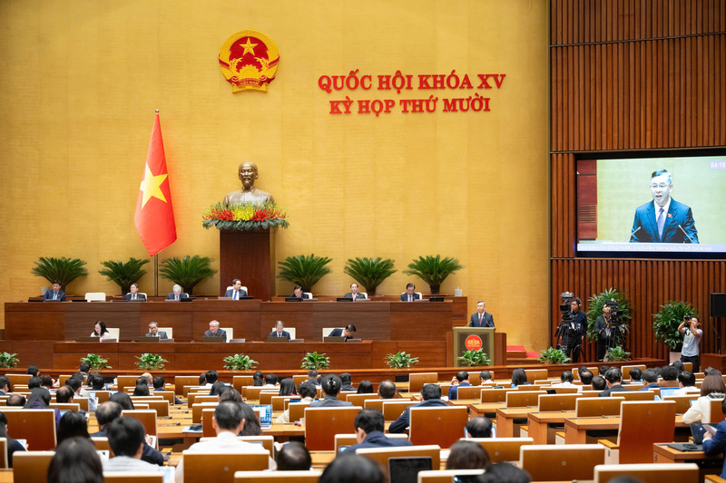 Quốc hội nghe trình bày báo cáo về việc thực hiện một số Okevip link không chặn của Quốc hội nhiệm kỳ khóa XIV và khóa XV về giám sát chuyên đề, chất vấn.