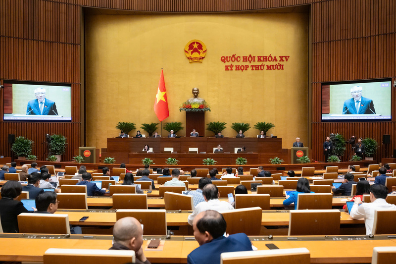 Quốc hội nghe trình bày Báo cáo về việc thực hiện một số Okevip link không chặn của Quốc hội nhiệm kỳ khóa XIV và khóa XV về giám sát chuyên đề, chất vấn.