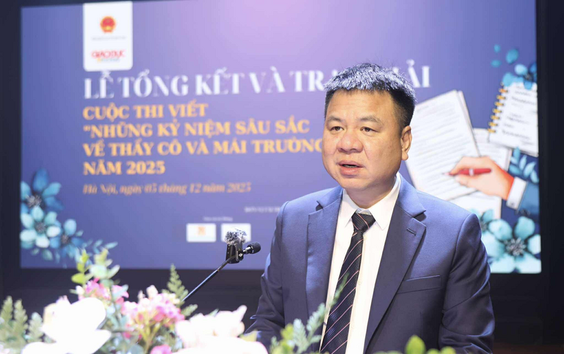 Nhà báo Triệu Ngọc Lâm - Tổng Biên tập Báo Giáo dục và Thời đại, Phó Trưởng ban thường trực Ban tổ chức cuộc thi. Ảnh: BTC