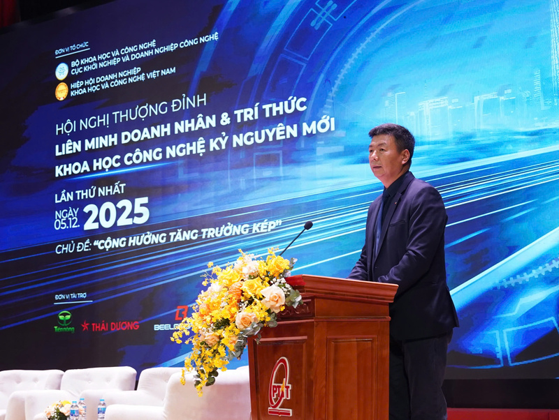 Ông Trần Xuân Đích - Phó Cục trưởng Cục Khởi nghiệp và Okvip tại về Công nghệ phát biểu.