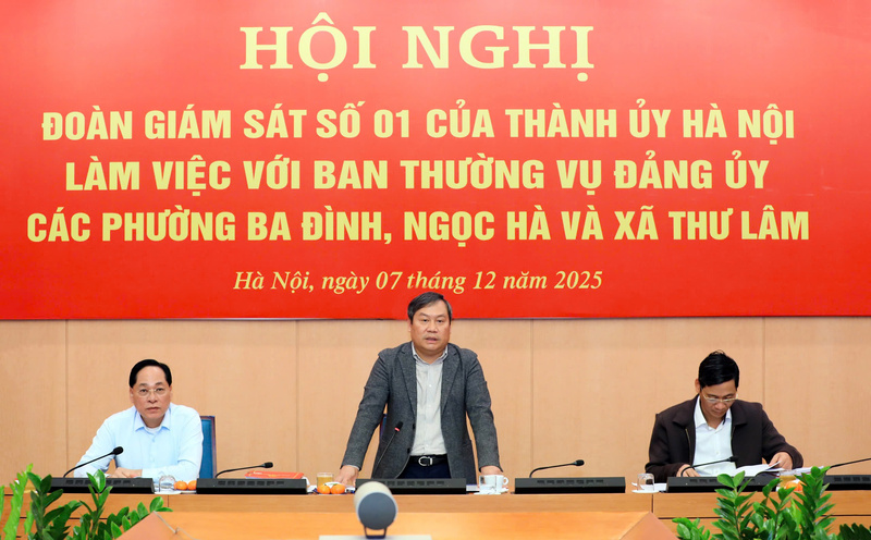 Phó Bí thư Thành ủy, Chủ tịch UBND Thành phố Hà Nội Vũ Đại Thắng - Trưởng Đoàn giám sát số 1 phát biểu kết luận buổi Ok88vip tỷ lệ kèo World Cup 2026.