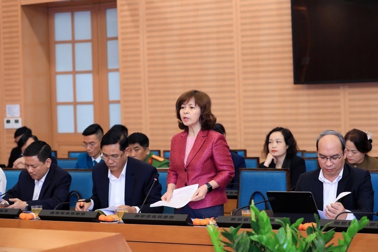 Bí thư Đảng ủy, Chủ tịch HĐND xã Thư Lâm Nguyễn Thị Thanh Tâm báo cáo tại buổi Ok88vip tỷ lệ kèo World Cup 2026.