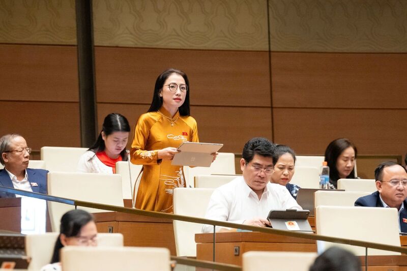 Đại biểu Trần Khánh Thu - đoàn Hưng Yên. Ảnh: QH